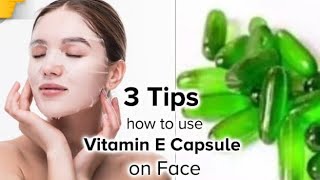 vitamin E oil for skin whitening.. for hair growth & eyebrows & eyelashes 3 Easy tips??