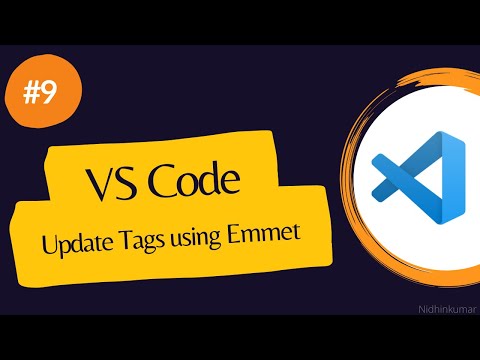 VS Code update HTML tags using emmet
