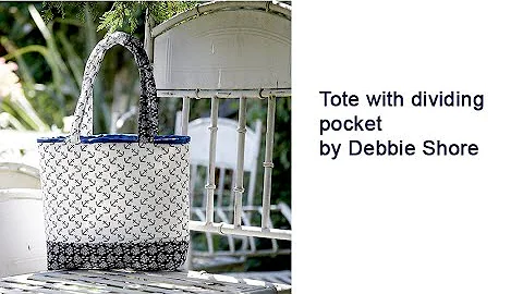 Tote bag with dividing pocket by Debbie Shore