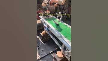 Smooth charcoal briquettes cutter with conveyor! #briquettes #charcoalmakingmachine
