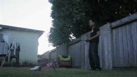 trex 450 just backyard hovering