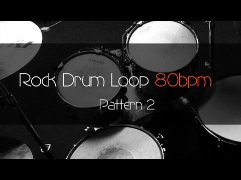 ROCK Drum Loop Practice Tool 80bpm Pattern 2