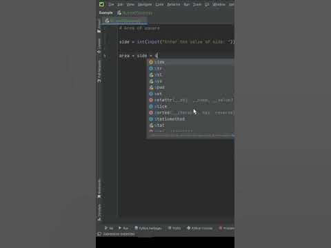 Calculate area of square in python | #shorts - YouTube