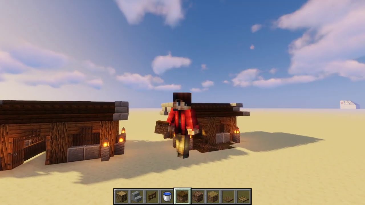 kleiner Kuhstall für die Bergregion ,,Minecraft Baututorial"