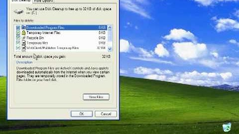 How To Do A Disk Cleanup - Windows XP