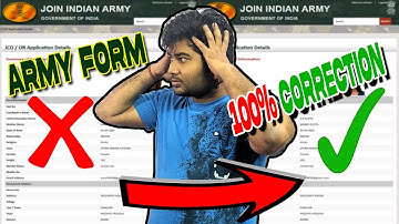 Army Form Correction | Mistake in Army Application Form [Join Indian Army]
