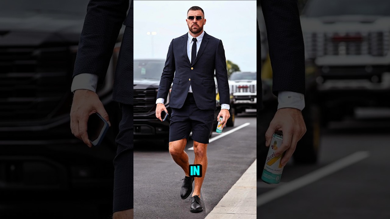 Fan React to kelce's Viral Short Suit Look shorts 