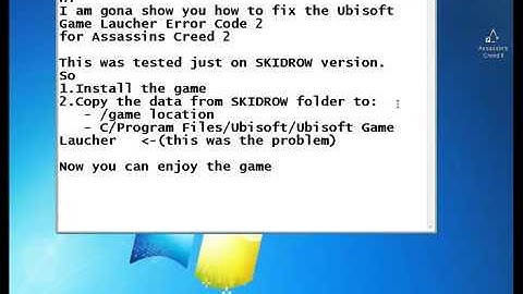 FIX Ubisoft Game Launcher Error Code 2   Assassin