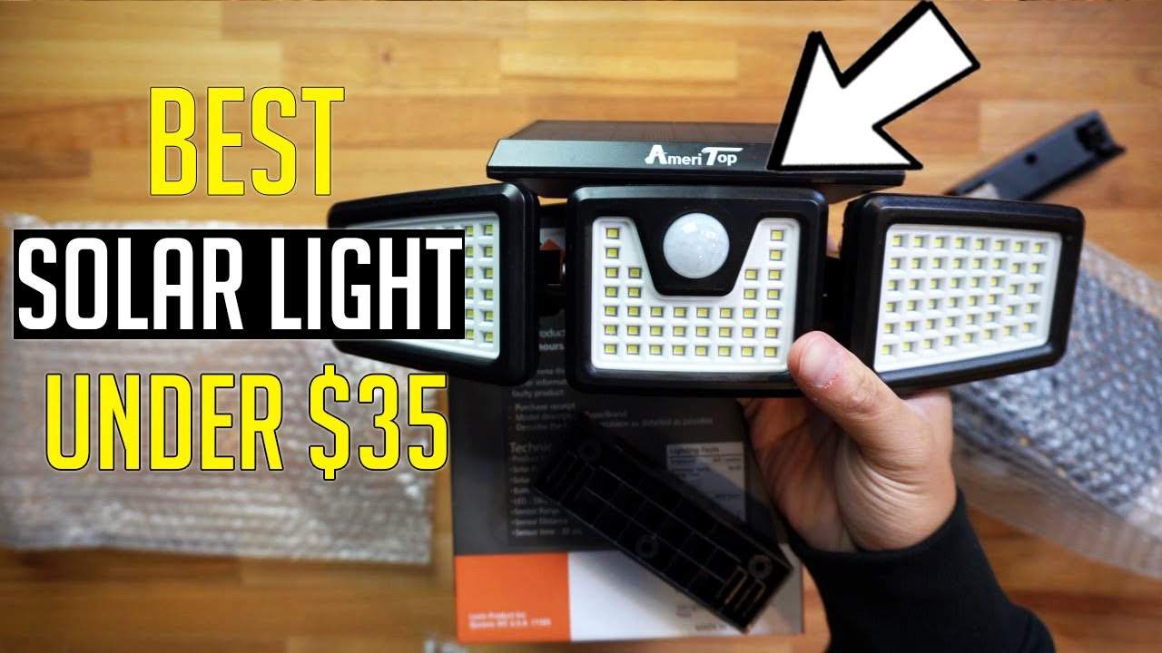 AmeriTop Solar Lights Review | BRIGHTEST 800 Lumen Flood Light!