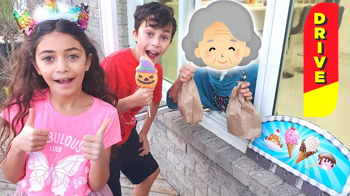 Heidi and Zidane Pretend Play Healthy Food Drive Thru Restaurant