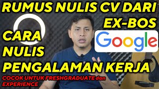 WRITE WORK EXPERIENCE ON YOUR CV USING THE XYZ FORMULA FROM YOUR EX-GOOGLE BOSS (AUTOMATICALLY PA...
