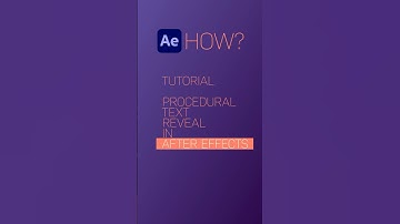 How to create a Procedural Text Reveal without Keyframes in After Effects