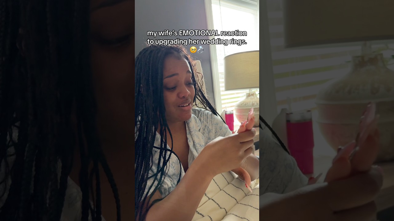 Emotional Reaction to Her Wedding Rings. #shorts