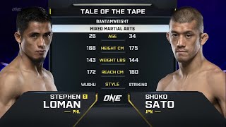 Stephen Loman vs. Shoko Sato  | ONE Championship Full Fight