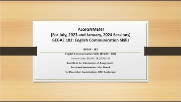 BEGAE   182 SOLVED ASSIGNMENT JULY 2023 AND JANUARY 2024 SESSION