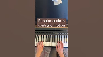 How to play a B major Scale in Contrary Motion #Shorts