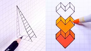 How to Draw - Easy 3D Ladder Illusion & Art Tips