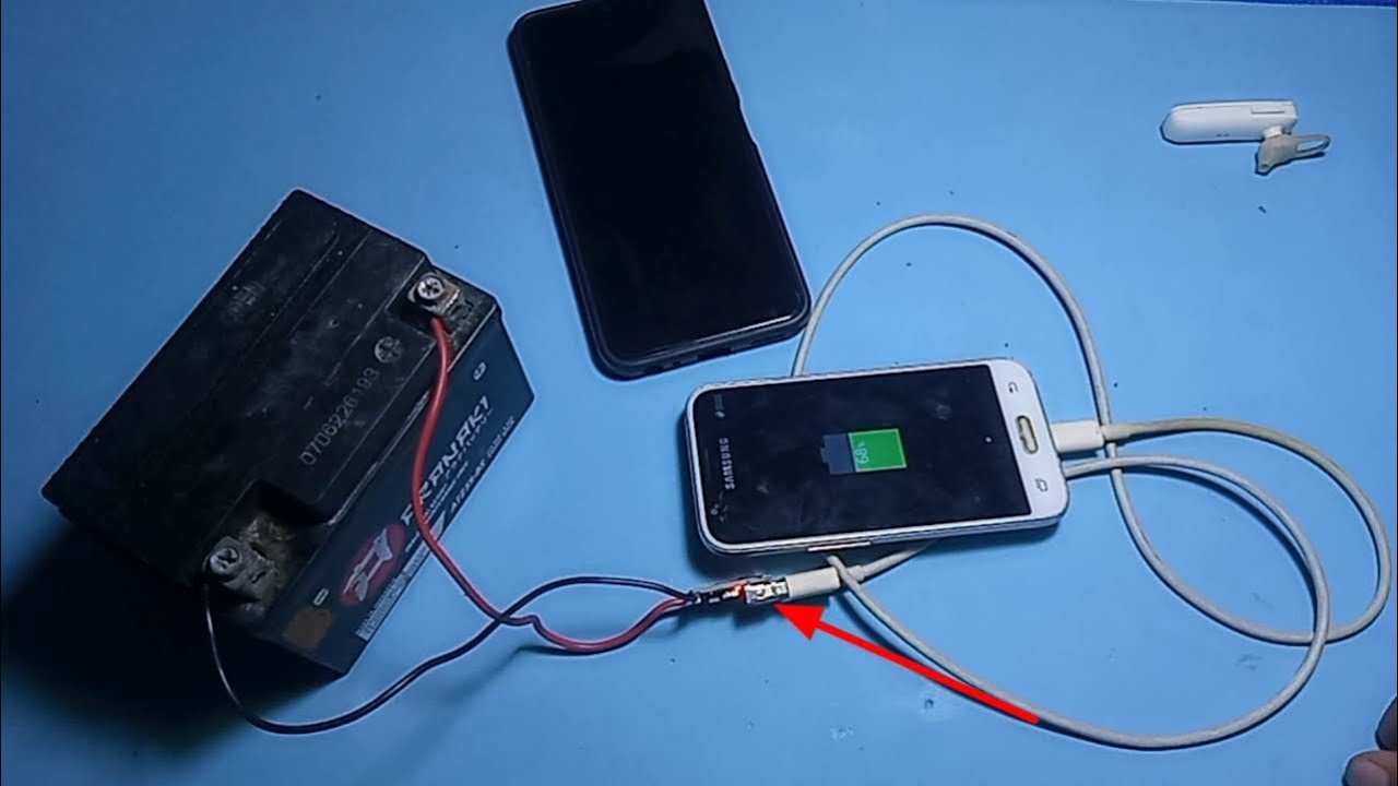 Cara aman ngecas hp dari aki motor/mobil 12 volt, bisa digunakan untuk