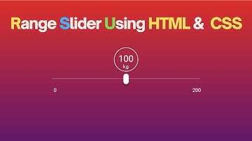 How To Make Range Slider Using HTML CSS And JavaScript | Web Development Tutorials