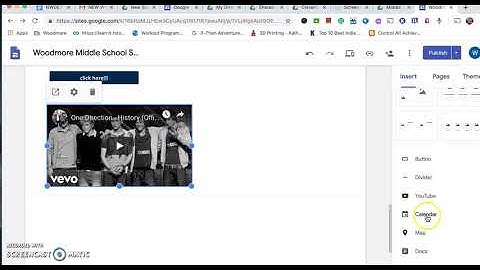 Google Sites:  Insert tab explained