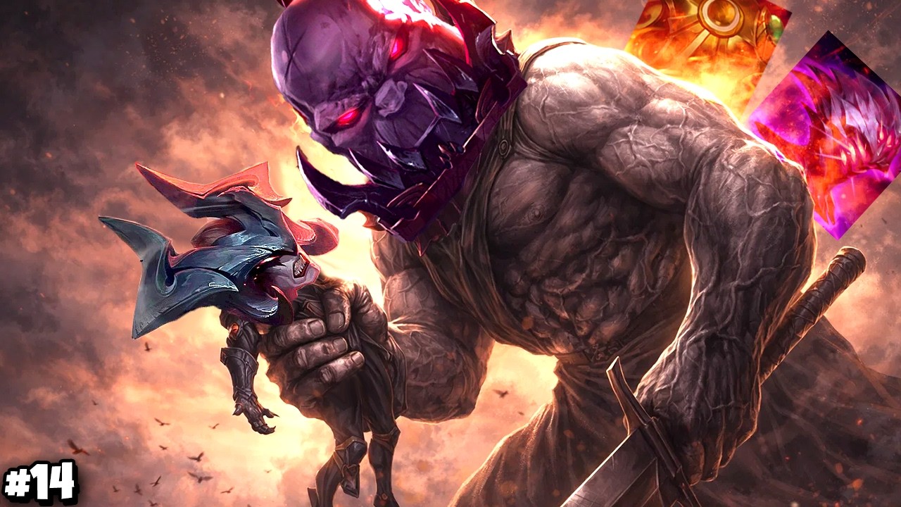 Аатрокс на верхней линии пытался противостоять моей сборке Бессмертного Сиона в 16 сезоне 💀💀 - Се...