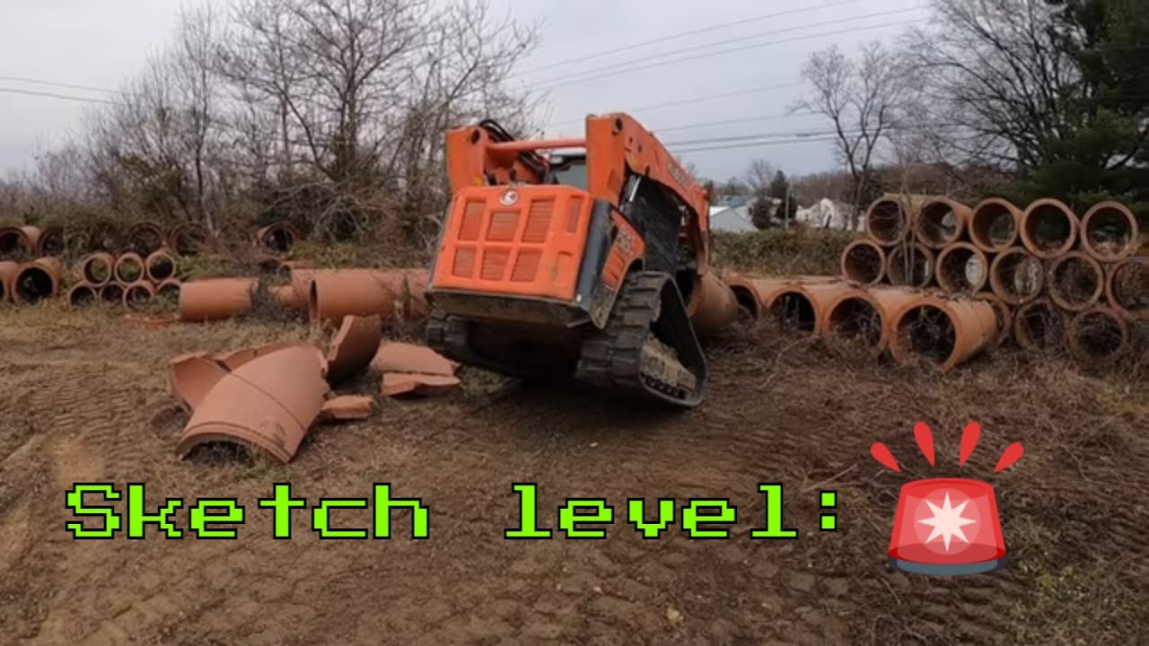 We're  going to do some sketchy stuff is a under statement, hauling large clay pipe.