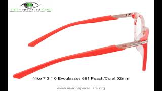 Nike 7 3 1 0 Eyeglasses 681 Peach Coral 52mm