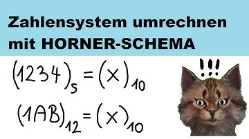 Von beliebigen Zahlensystem ins Dezimalsystem umrechnen über Hornerschema