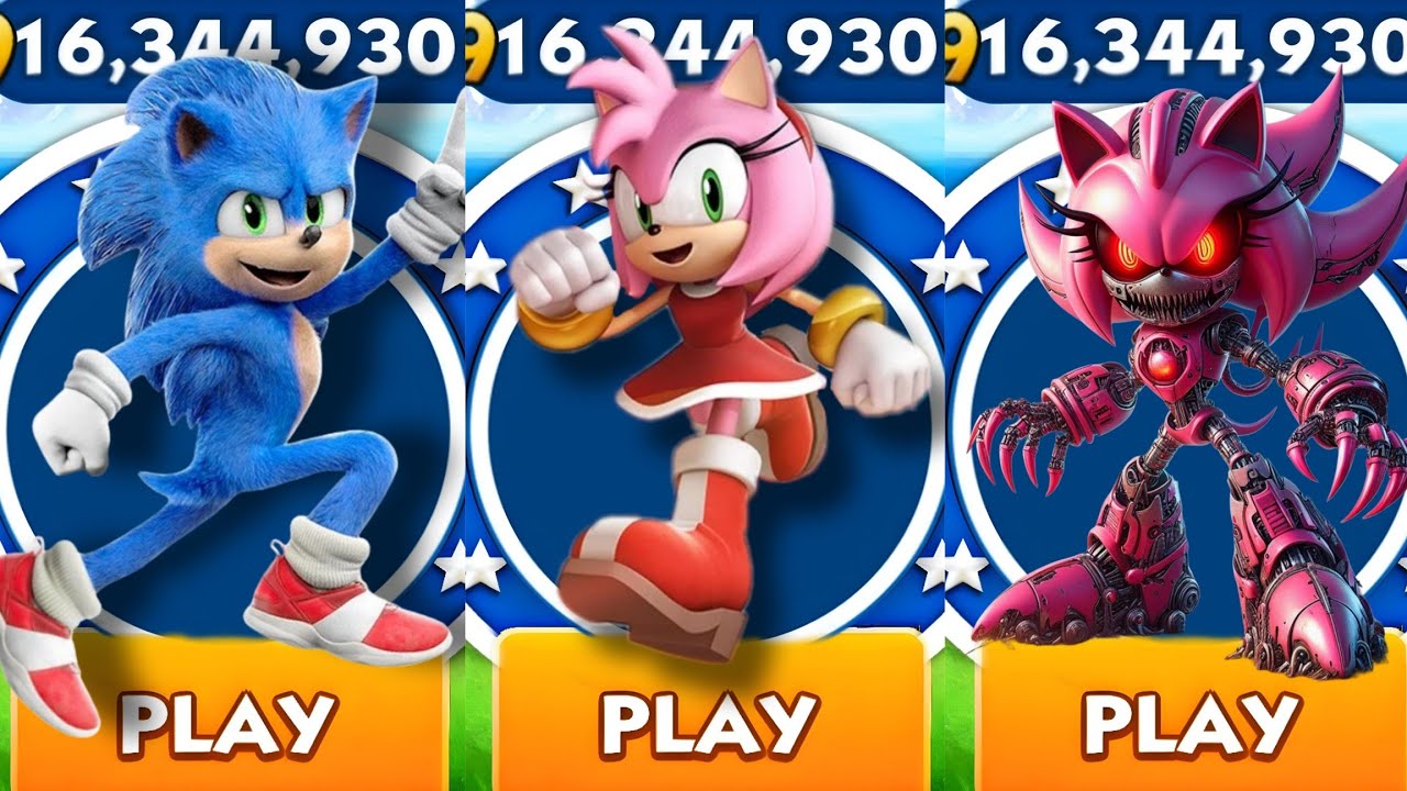Sonic Dash - Movie Sonic VS Amy VS Darkspine _ Sonic vs All Bosses Zazz ...