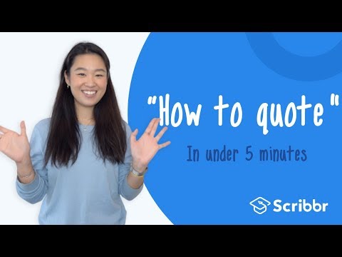 How to Quote in Under 5 minutes | Scribbr 🎓