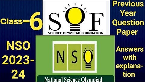 NSO PREVIOUS YEAR Class 6 | Sample Paper NSO Class 6 | Practice Paper for NSO Class 6 #sof  #nso