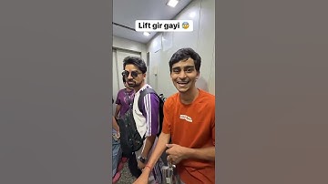 Lift gir gayi 😱ginni di dar gayi🤣#ginnipandey #withpandey #prank #shortsfeed #viral #funny.
