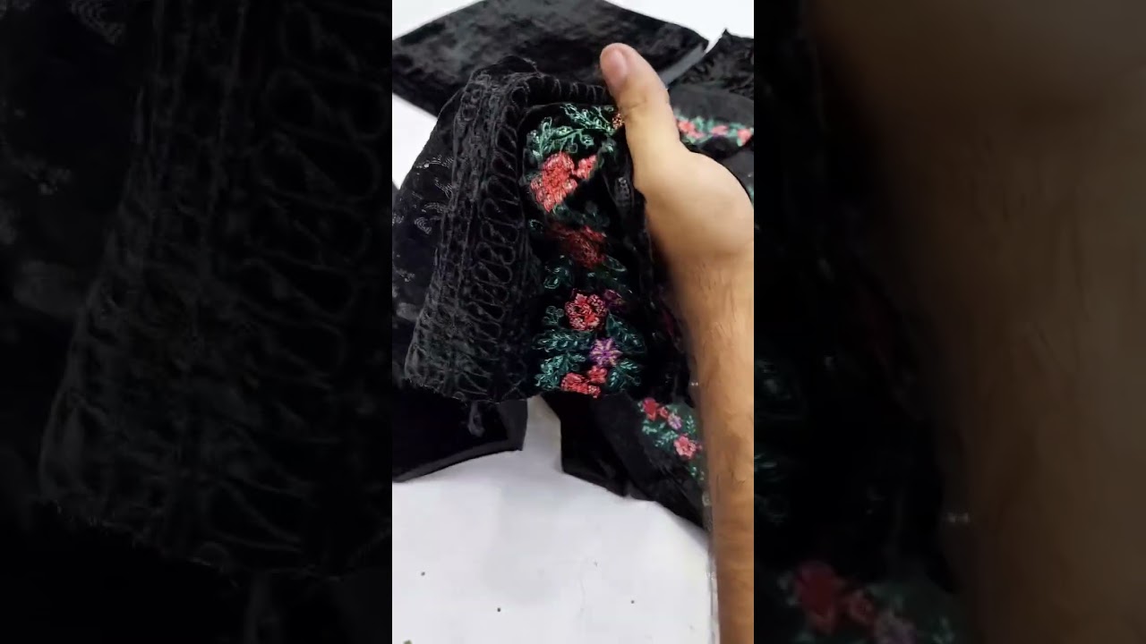MARIA.B NEW JET BLACK VELVET PARTY WEAR