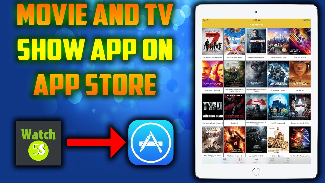 Watch 5s Free Movies And Tv Shows App On App Store Ios 10 0 2 No Jailbreak No Computer Youtube