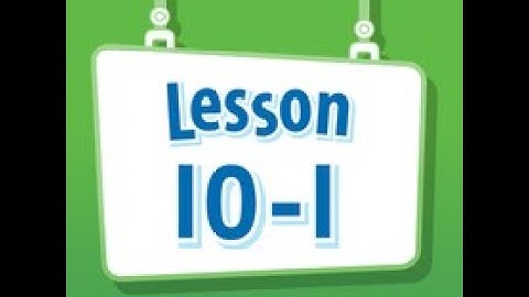 Math Envision English Lesson 10-1