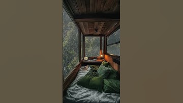 Thumbnail of Rainy Day Dreaming: Comfort Bed, Raindrop Melody, and a Scenic View #cozybedroom #RainyDayVibes