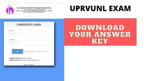 UPRVUNL ANSWER KEY OUT 2021