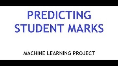 Student Marks Prediction using python and Machine learning  | ICRL Python |