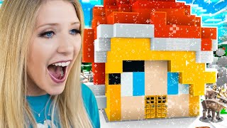 Preston vs Brianna SANTA ONLY House Battle! - Minecraft
