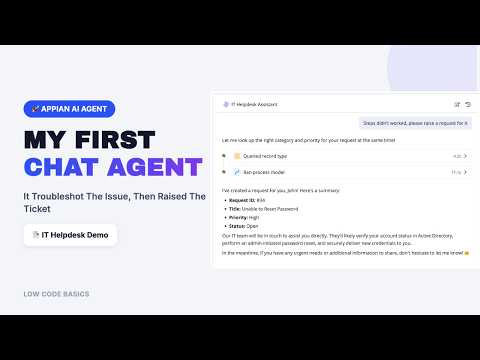 How to Build a Chat Agent in Appian (Real IT Helpdesk Example) | Appian Chat Agent