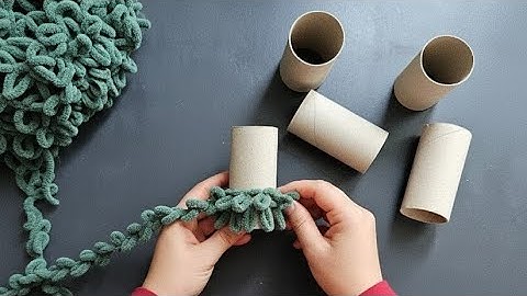 Look at what I did with toilet paper rolls and wool, you will love it, it is incredible