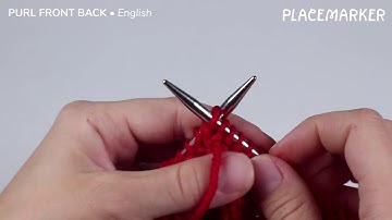 Purl Front Back - English Style - Placemarker Knitting Tutorial
