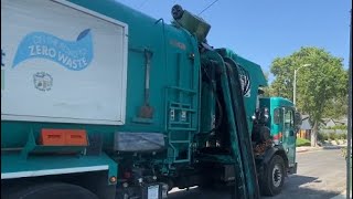 Celebrity LA Sanitation Department truck 36308 finishing late yard waste! Wealth