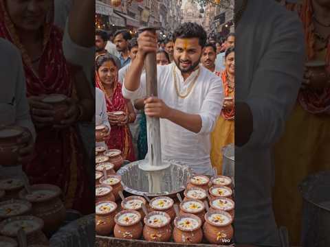 making Lasi at his shop #2danimation #food #ai #streetfood #realstory #foodie #mahadev #mahadevstatu