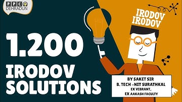 [1.200] - Problems in general Physics by I E Irodov: Solution by Saket Sir