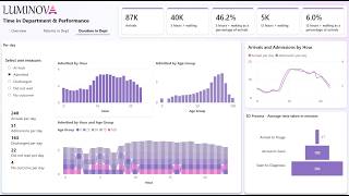Famous Power BI A&E Healthcare Dashboard Demo - Patient Flow & Wait Times | Luminova Analytics Profile