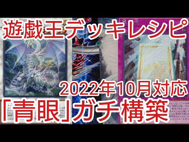 遊戯王 デッキレシピ】2022年10月対応「青眼」ガチ構築 - YouTube