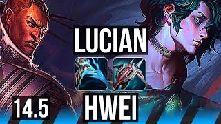LUCIAN vs HWEI (MID) | 14/2/7, Legendary, Comeback | BR Challenger | 14.5