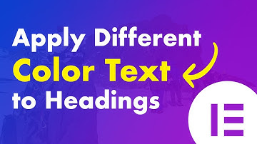 How to Apply Different Color To Text within Headings in Elementor