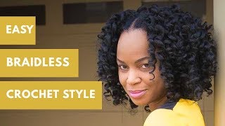 Beginner Friendly Braidless Crochet Hairstyle |divatress.com |naturalcanadiangirl